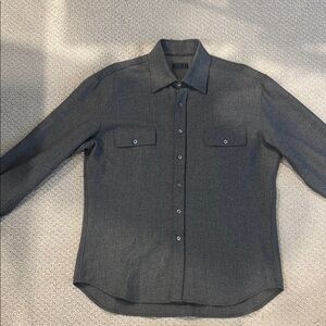 PRADA Gray Wool Shirt Jacket